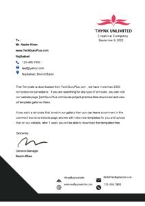 Editable Stylish Letterhead Template Download (.docx Word & PDF)