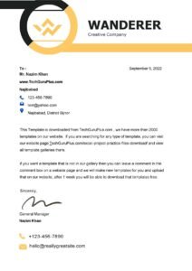 Editable Stylish Letterheads Design Templates (.docx Word & PDF)