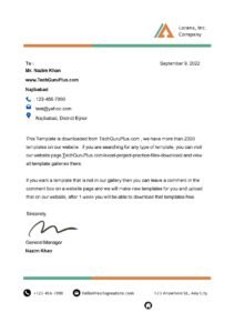 Editable Modern Business Letterhead Template (.docx Word & PDF)