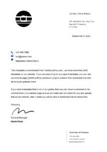 Editable Modern Letter Head Format Download (.docx Word & PDF)