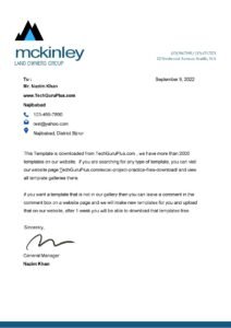 Modern Sample Letterhead Templates Editable (.docx Word & PDF)