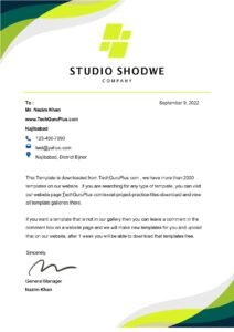 Editable Modern Online Letterhead Templates (.docx Word & PDF)