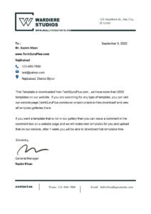 Editable Stylish Business Letterhead Format (.docx Word & PDF)