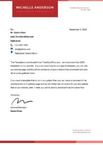 A4 Modern Company Letterhead Template Word (.docx Word & PDF)