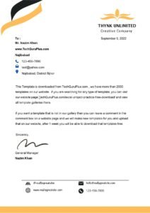Editable Stylish Letterhead Format Excel Free Download (.docx Word & PDF)