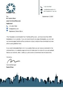 A4 Stylish Best Letterhead Design Software (.docx Word & PDF)