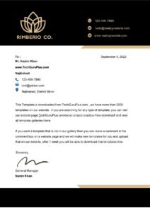 A4 Modern Letterhead Design Free Download (.docx Word & PDF)