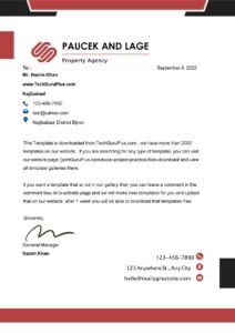 Editable Modern Letterhead PDF Free Download & In .docx Word