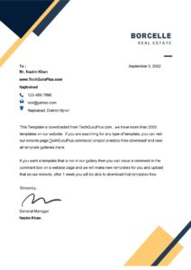 Editable Latest Letterhead Format In Word (.docx Word & PDF)