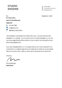 Modern Company Letterhead Design (.docx Word & PDF)