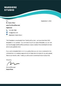 Modern Free Letterhead Designing (.docx Word & PDF)