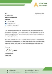 Editable Modern Professional Letterhead Template Free (.docx Word & PDF)