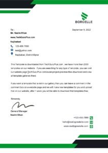 Modern Letter Head Template (.docx Word & PDF File)