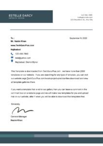 Latest Free Letterhead Template (.docx Word & PDF)