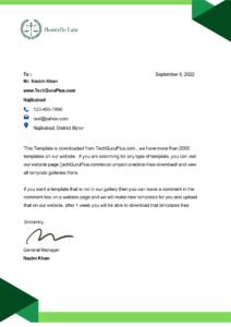 Modern Letterhead Template Free (.docx Word & PDF)