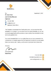 Modern Letterhead Word Template (.docx Word & PDF)