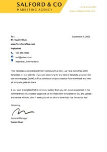 Modern Free Business Letterhead (.docx Word & PDF)