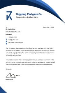 Modern Letterhead Samples (.docx Word & PDF File)
