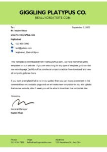 Editable Stylish Letterhead Design Word Free Download (.docx Word & PDF)