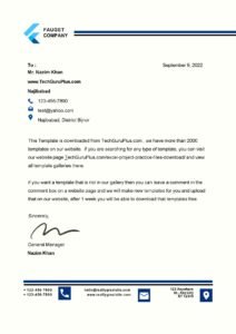 Latest Letterhead Format Word (.docx Word & PDF)