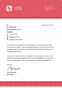 Modern Letterhead Design Free (.docx Word & PDF)