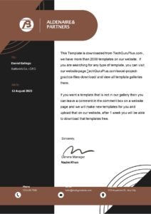Modern Letter Head Format PDF (.docx Word & PDF)