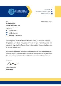 Modern Create Free Letterhead (.docx Word & PDF)
