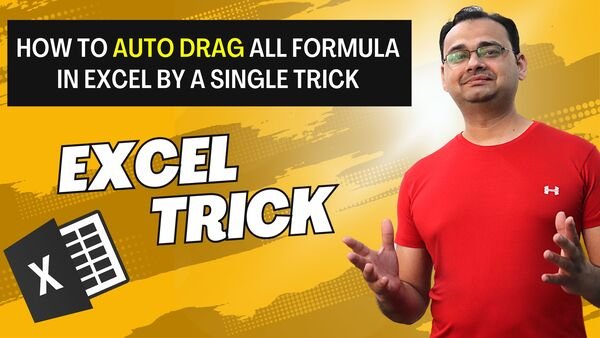 How to Auto Drag All Formula in Excel by a Single Trick
