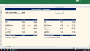 CTC Calculator in Excel Download (Cost-to-company Calculator)