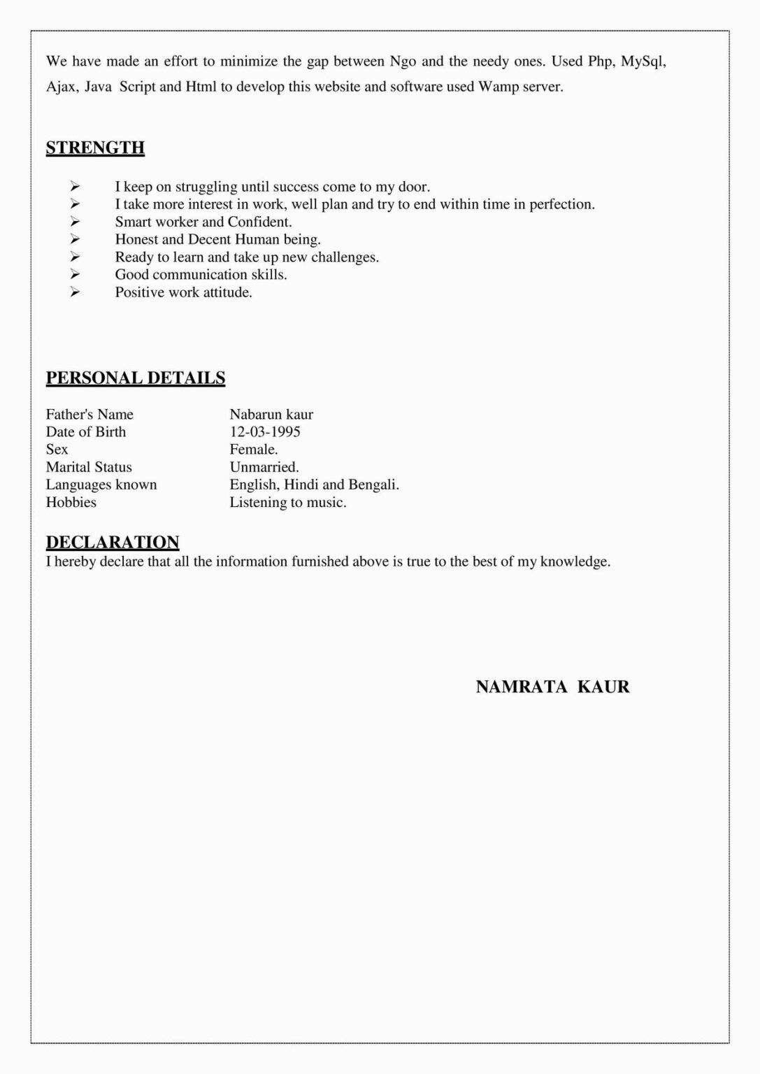 resume-templates-for-freshers-without-experience-2-page