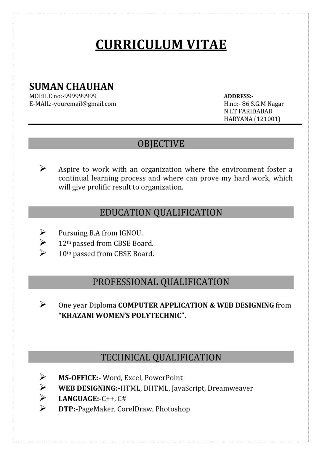 resume-format-for-freshers-in-word-free-download-2-page