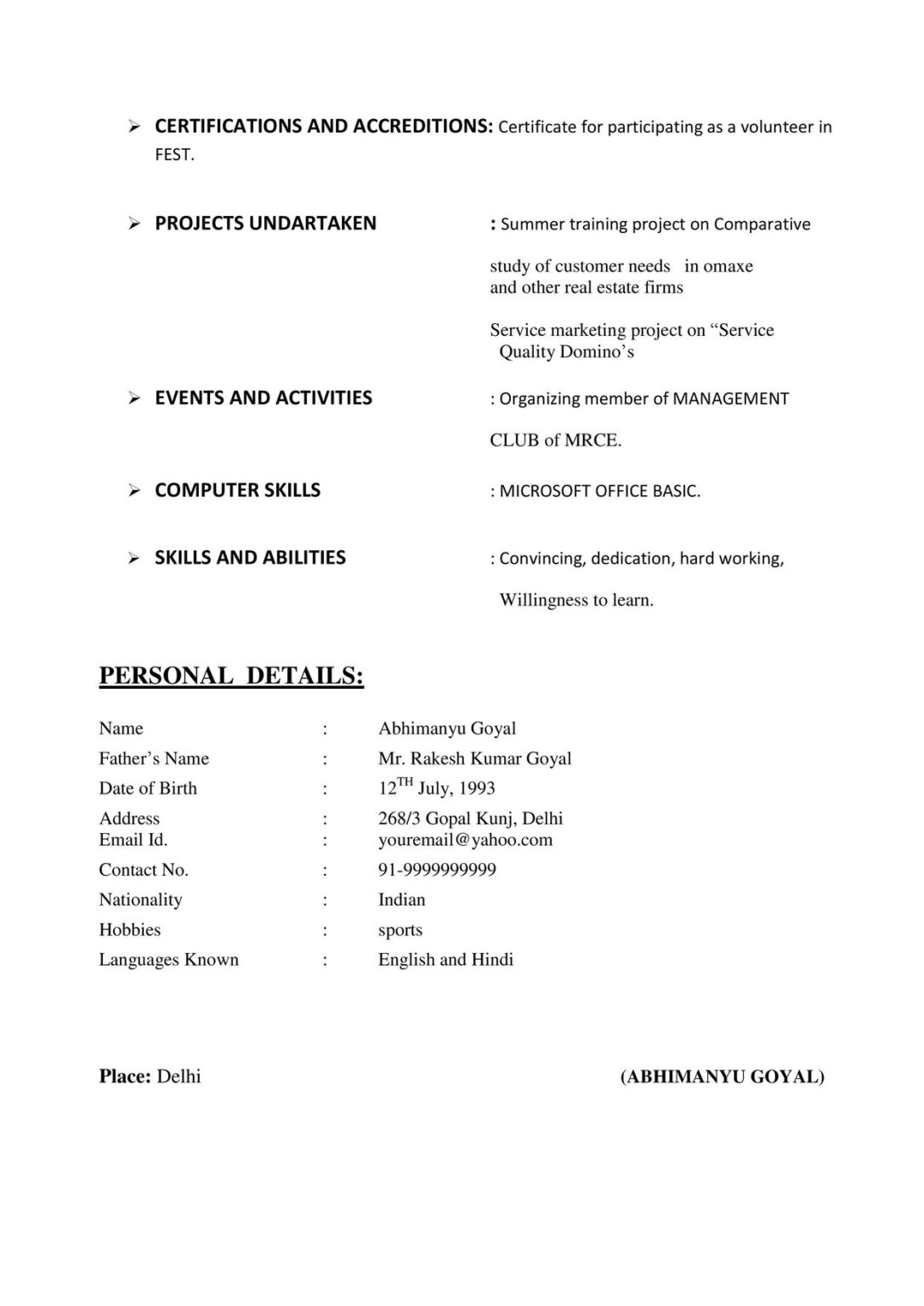 download-fresher-resume-format-word-free-2-page