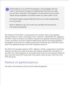 Statement of work Modern design Template In Word (.Docx File Download)