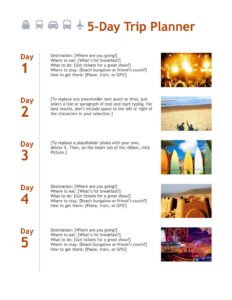 5-Day Trip Planner Template In Word (.Docx File Download)