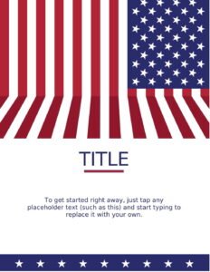 American flag flyer Template In Word (.Docx File Download)