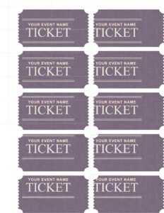 Basic tickets 10 per page Template in Word (.Docx File Download)