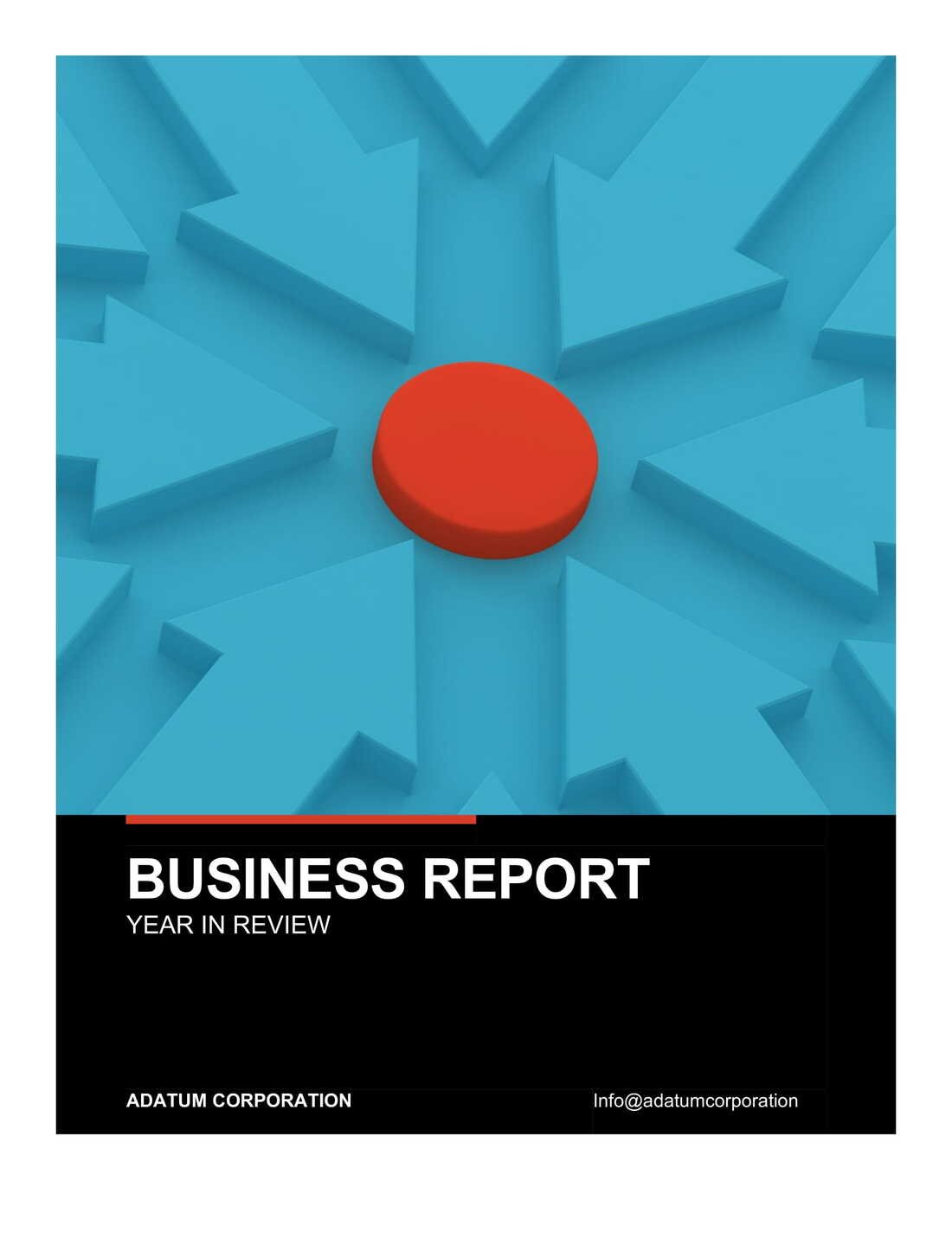 Bold Business Report Template In Word Docx File Download 