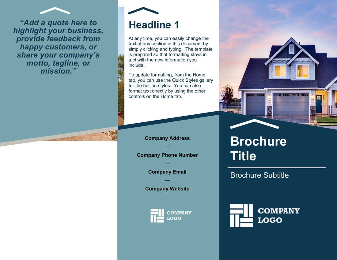 Builder brochure Template in Word (.docx File Download)