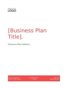Business plan Design Template in Word (.Docx File Download)