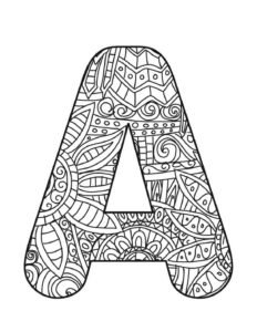 Capital letters coloring book Template In Word (.Docx File Download)