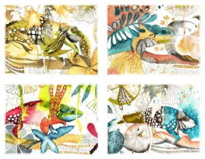 Chameleon postcards Template In Word (.Docx File Download)