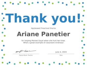 Confetti Thank You Certificate Template in Word (.Docx File Download)