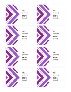 Gift labels 8 per page Template In Word (.Docx File Download)