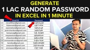 Generate 1 Lac Random Password in 1 minute Using Excel