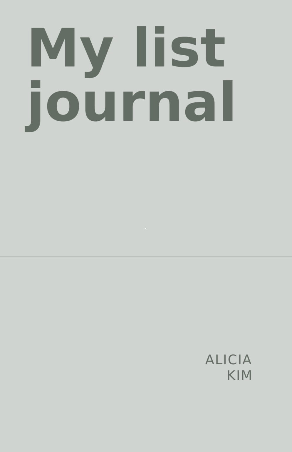 List journal template in word docx file download 