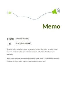 Memo Template In Word (.Docx File Download)