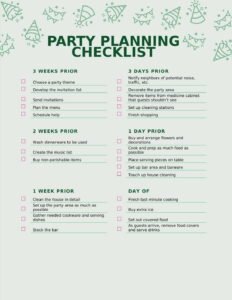 Party planning checklist Template In Word (.Docx File Download)