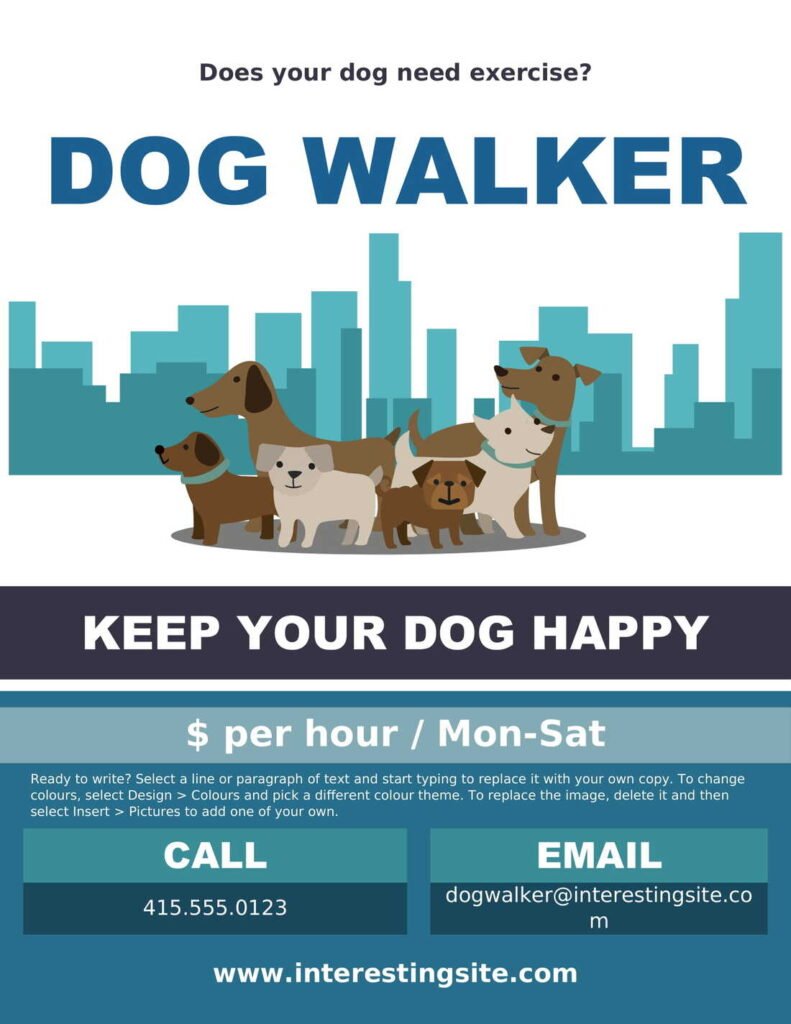 Side hustle flyer template in word docx file download 