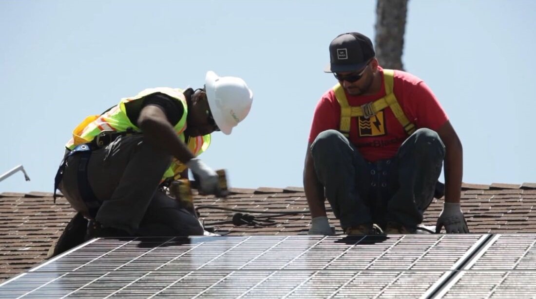 Solar Panel Installing on roof