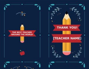 Teacher appreciation card Template In Word (.Docx File Download)